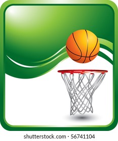 basketball hoop green wave