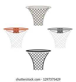 Basketball hoop icon cartoon. Single sport icon from the big fitness, healthy, workout cartoon.