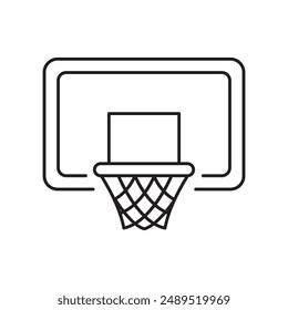 Basketball hoop icon design, isolated on white background, vector illustration