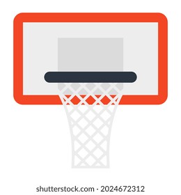 Icono de aro de baloncesto en estilo editable
