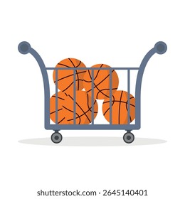 Ícone de aro de basquete isolado no fundo branco. Competição esportiva. Conjunto de bolas.