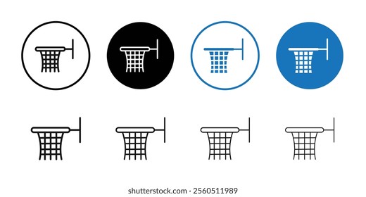 Basketball Hoop icon logo sign set vector outline