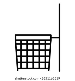Basketball Hoop icon Outline isolated logo mark