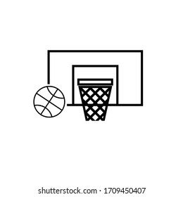  Basketball Hoop Icon  Outline Style For Your Web Design, Logo, UI. Illustration.