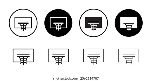 Basketball Hoop icon Outline vector for web ui