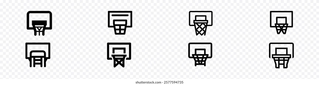 Basketball Hoop Icon Set. Basketball icon, Basketball Hoop Icon