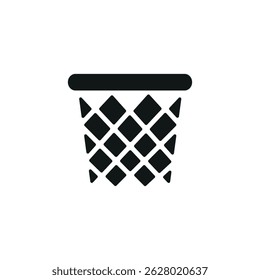 Ícone de basquete. Simples basquete ícone de rede cesta para mídias sociais, app e web design. Ilustração vetorial.