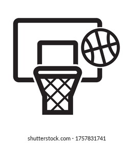 basketball hoop icon, sports icon vector