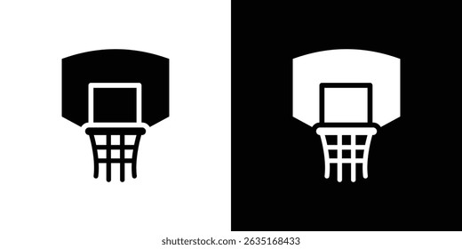 Símbolos de ícone de aro de basquete. Ilustração vetorial.