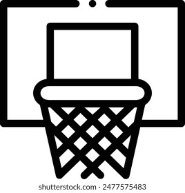 basketball hoop icon. Thin Linear Style Design Isolated On White Background