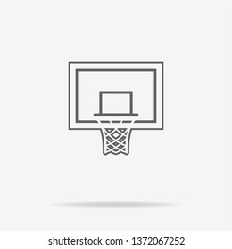 Basketball hoop icon. Vector concept illustration for design.