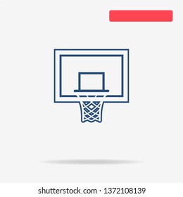 Basketball hoop icon. Vector concept illustration for design.