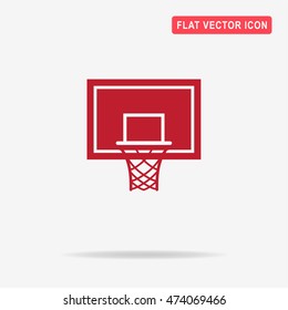 Basketball hoop icon. Vector concept illustration for design.