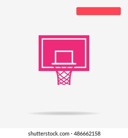 Basketball hoop icon. Vector concept illustration for design.