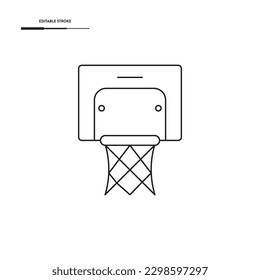 Diseño de vectores de iconos del aro de baloncesto.