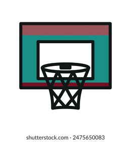 Basketballkorb Ikone Vektorgrafik Design Vorlagen einfach und modern