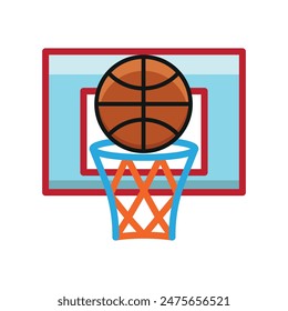 Basketball and hoop icon vector design templates simple and modern
