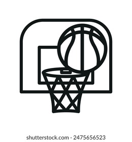 Basketball and hoop icon vector design templates simple and modern