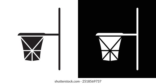 Basketball Hoop icon Vector flat thin line illustration