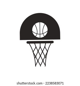 basketball hoop icon vector illustration logo template.