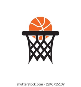 basketball hoop icon vector illustration logo template.