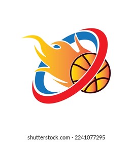 basketball hoop icon vector illustration logo template.