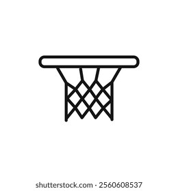 Basketball Hoop icon vector line logo art