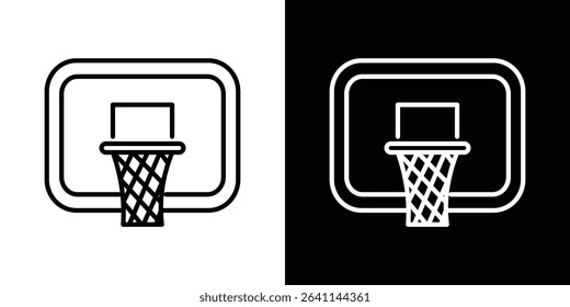 Basketball hoop icon vector simple element illustration editable