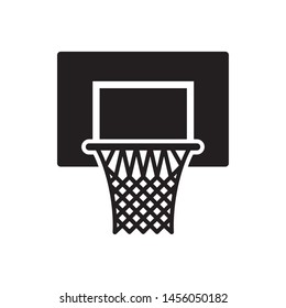 Basketball Hoop Icon Vector. Basketball Symbol Illustration. Logo Design On White Background.