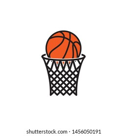 Basketball hoop icon vector. Basketball symbol illustration. Logo design on white background.