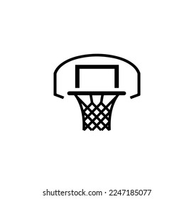 basketball hoop icon vector,isolated on white background