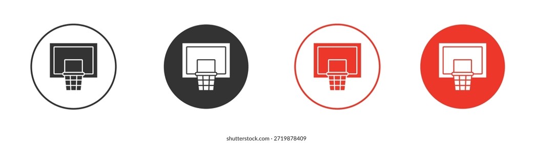 Icono de aro de baloncesto. diseño de Vector de Web