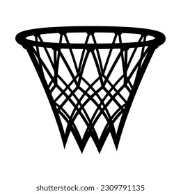 Basketball hoop illustration. Sport club item or symbol.
