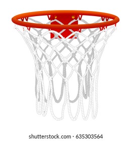 Basketball hoop, isolated on white. Color vector illustration