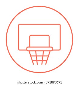 Basketball hoop line icon.