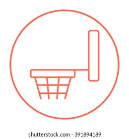 Basketball hoop line icon.