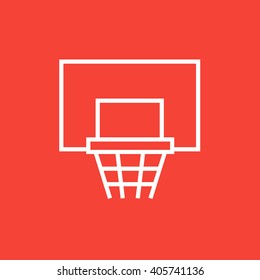 Basketball hoop line icon.