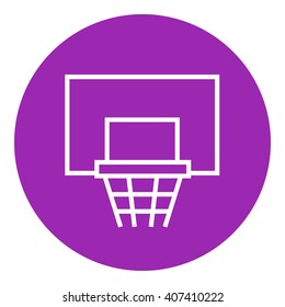 Basketball hoop line icon.