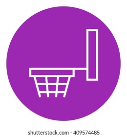 Basketball hoop line icon.