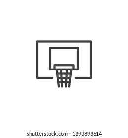 Basketball hoop line icon. linear style sign for mobile concept and web design. Basketball, basket outline vector icon. Symbol, logo illustration. Pixel perfect vector graphics