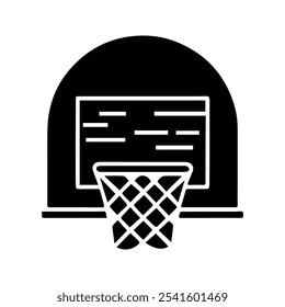 Basketball hoop line icon. basketball sport court ring vector. basketball goal net icon. Vector Illustration. Customizable thin line illustration.  Editable stroke.