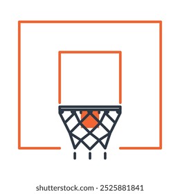 Arco de basquete. Ícone de linha minimalista