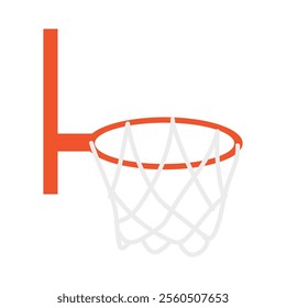 Basketball hoop and net flat icon