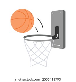 Basketball hoop, basketball net, ready for premium download