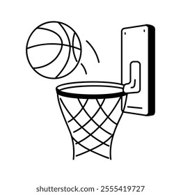 Basketball hoop, basketball net, ready for premium download