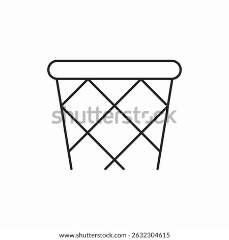 basketball hoop net ring icon sign vector