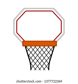 Basketball hoop and net. Vector illustration design