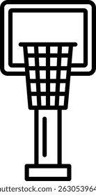 Vetor de design de ícone criativo novo basquete Hoop