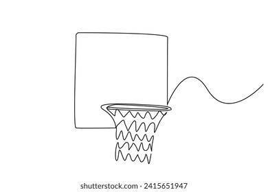 basketball hoop object sport one line art design