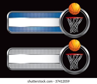 Basketball And Hoop On Specialized Banners